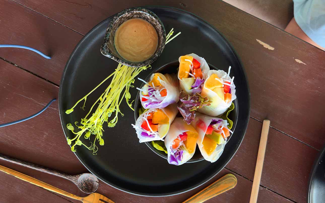 Beautifully plated food dish at Oasis Food restaurant